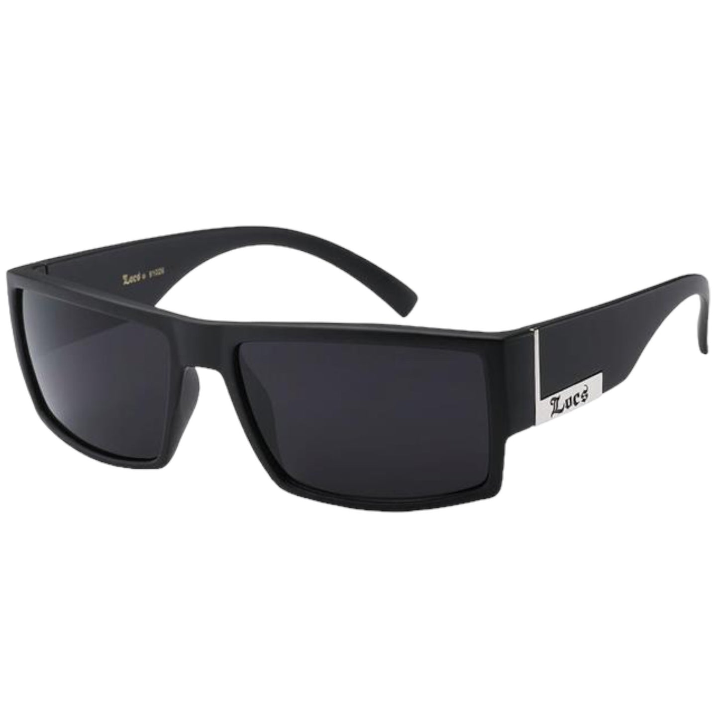 Designer Small Locs Black Flat Top Wrap Around Sunglasses for Men Matt Black Smoke Lens Locs Shades image_07887e26-1595-499f-9a5c-88742a2de86f