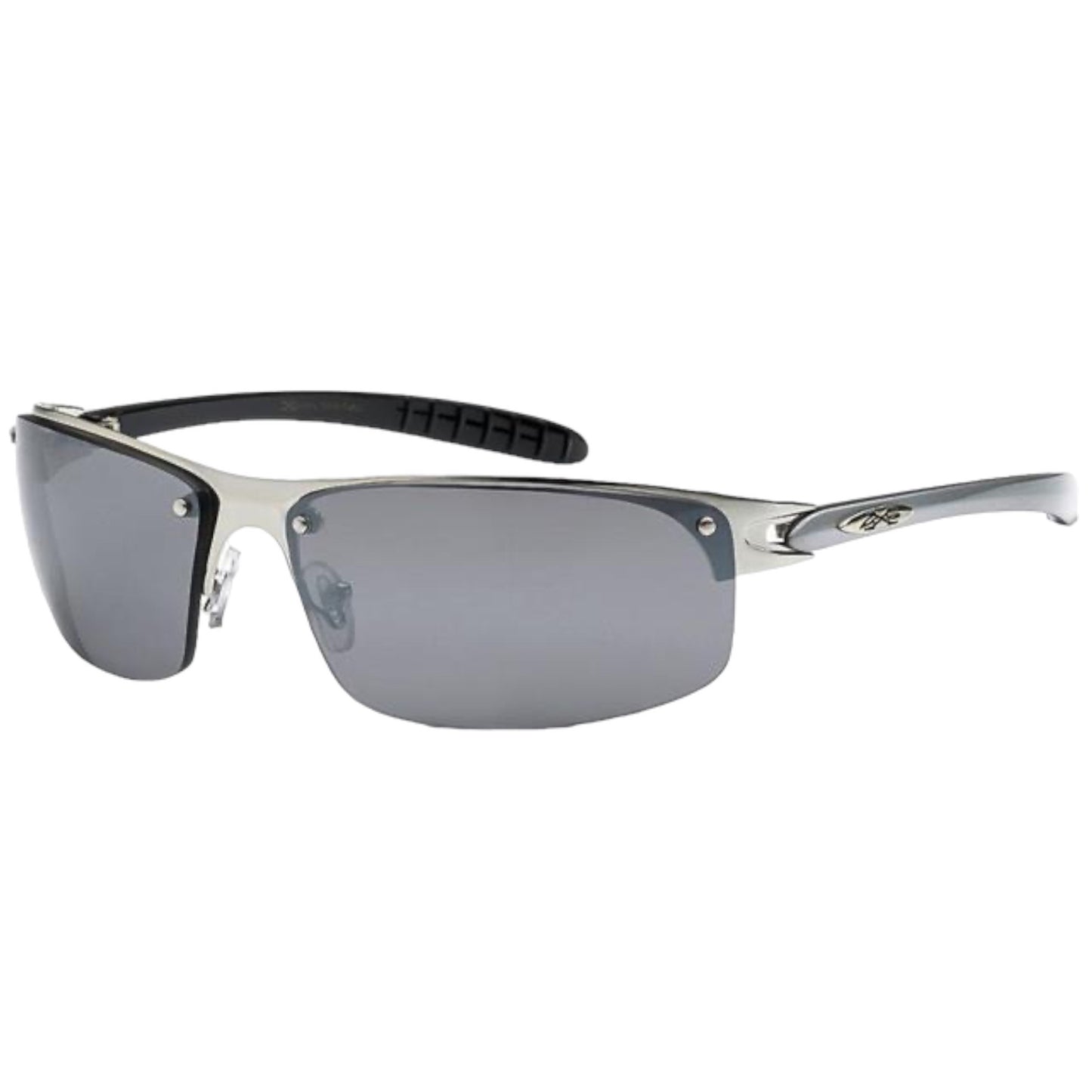 Xloop Semi-Rimless Sports Wrap Around Sunglasses x-loop image_2bbff794-941c-4a42-9311-8288f330743b Silver Silver Smoke Lens