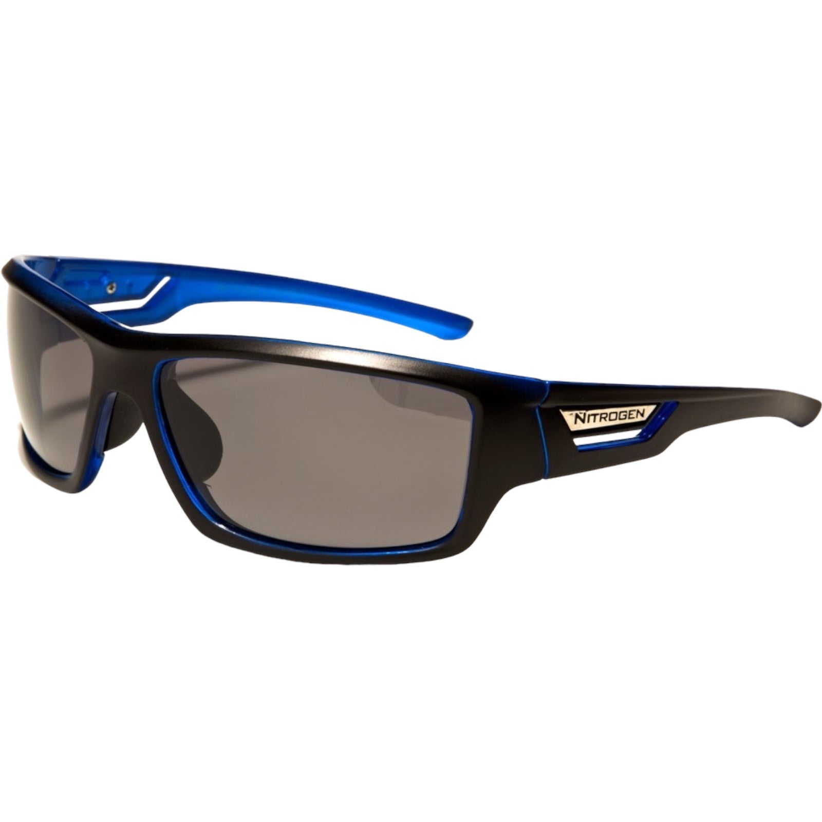 Nitrogen Polarised Large Sports Fishing Sunglasses Great For Driving Black/Blue/Smoke Lens