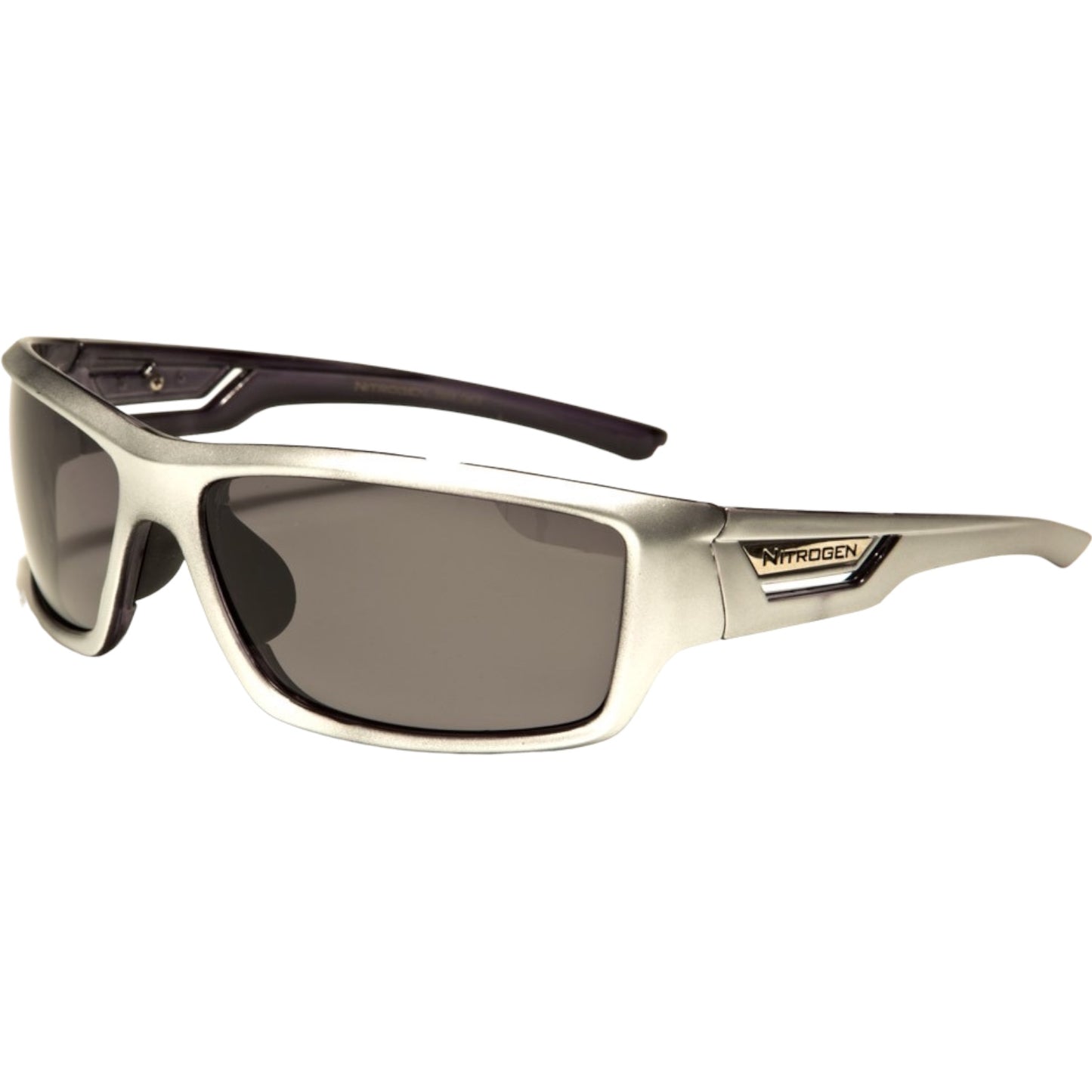 Nitrogen Polarised Large Sports Fishing Sunglasses Great for Driving Nitrogen image_3e881c7c-5e8a-4b4d-8517-8157a0dc66eb Silver Black Smoke Lens