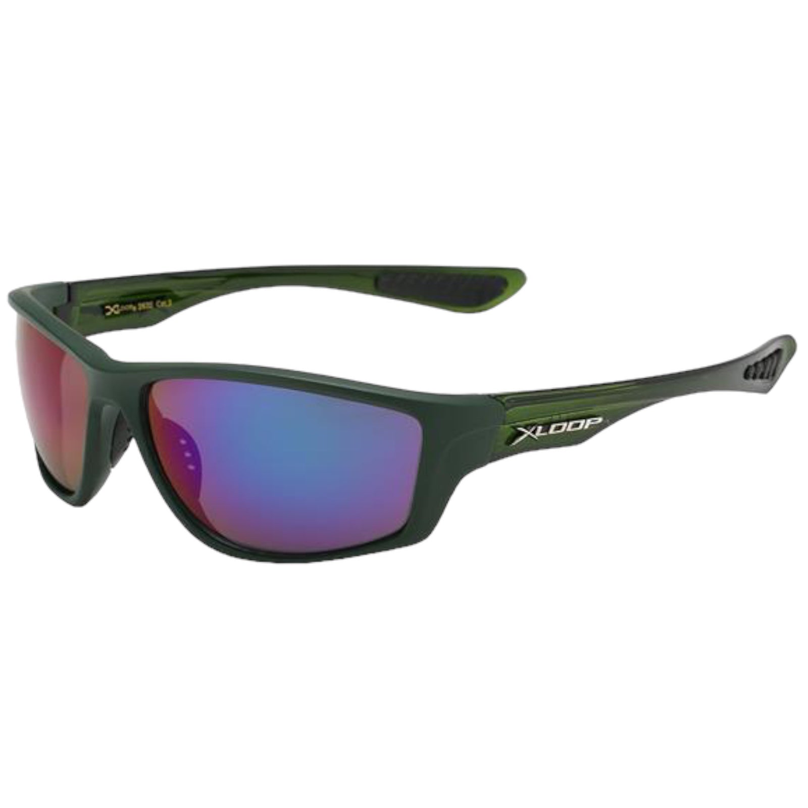 Men's X-Loop sports Sunglasses Mirrored Great for Running Cycling Green Blue & Green Mirror Lens X-Loop image_a0a39c5b-bb65-4cd5-bfb3-67e10192a162