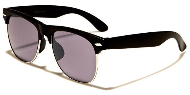 Designer Boy's Girl's Retro Classic Sunglasses for Kids Black/Silver/Smoke Gradient Lens Unbranded k-1126a