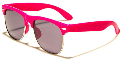 Designer Boy's Girl's Retro Classic Sunglasses for Kids Pink Silver Smoke Lens Unbranded k-1126d