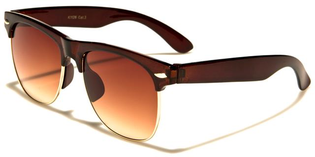 Designer Boy's Girl's Retro Classic Sunglasses for Kids Brown/Gold/Brown Lens Unbranded k-1126f