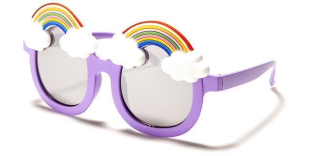 Cute Girl's Round Rainbow & Cloud Kids sunglasses Purple Unbranded k-894f