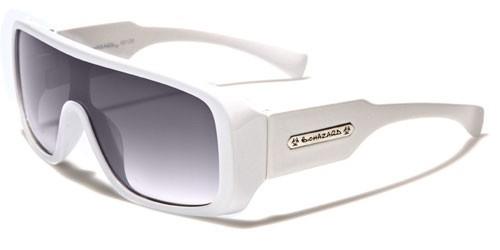 Girl's Boy's Large Futuristic Wrap Sunglasses for kids White Smoke gradient Lens Biohazard kd73mixc