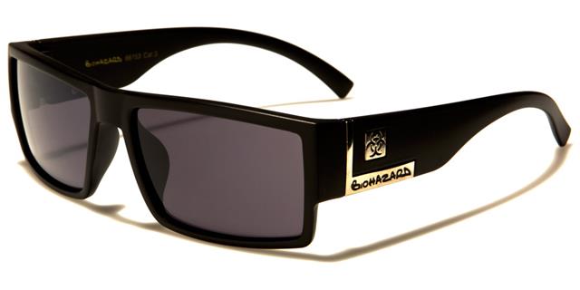 High quality Boy's Wrap Around Mirror Sunglasses UV400 Matt Black Silver Smoke Lens Biohazard kg-bz66153b