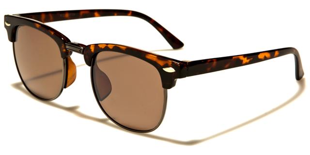 Boy's Girl's Retro Classic Sunglasses For Kids Brown/Gunmetal/Brown Lens Unbranded kg-wf13d