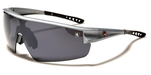 Extreme Sports Running Sunglasses for Men and Women Silver/Black/Smoke Black Lens Khan kn-p01041b