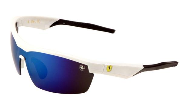 Designer Extreme Sports Wrap Around Mirrored Sunglasses Khan kn-p01042-khan-plastic-active-sport-sunglasses-05 White Black Blue Mirror Lens