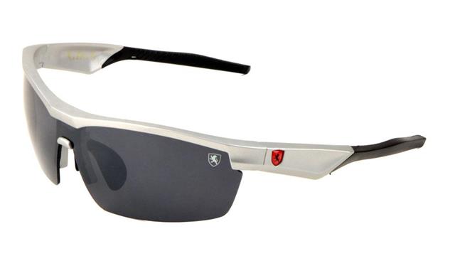 Designer Extreme Sports Wrap Around Mirrored Sunglasses Khan kn-p01042-khan-plastic-active-sport-sunglasses-06 Silver Black Smoke Black Lens