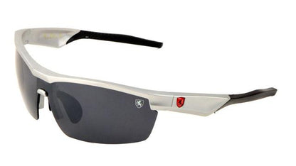 Designer Extreme Sports Wrap Around Mirrored Sunglasses Silver Black Smoke Black Lens Khan kn-p01042-khan-plastic-active-sport-sunglasses-06