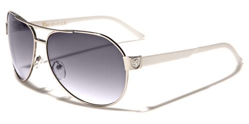 Mens Retro Vintage Pilot Sunglasses for Men and Women WHITE SILVER SMOKE Khan kn1170e