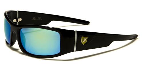 Khan Sport Wrap Around Mirror Sunglasses for Men Khan kn5151cmc Black Light Green Mirror Lens