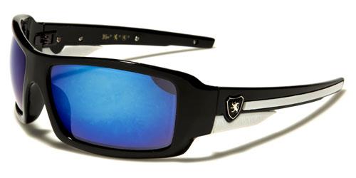 Khan Sport Wrap Around Mirror Sunglasses for Men BLACK WHITE MIRROR LENS Khan kn5187cmb