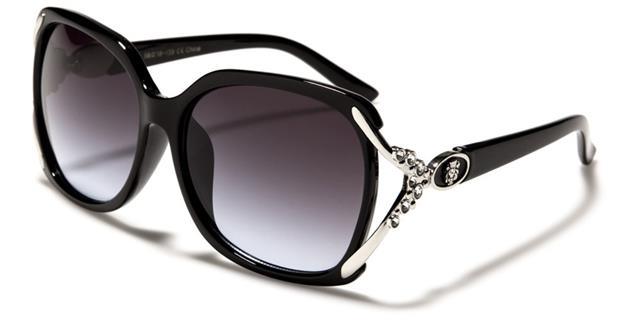 Womens Ladies Oversized Kleo Designer Butterfly Diamante Sunglasses Black Silver Smoke Pink Gradient Lens Kleo lh-p4017c