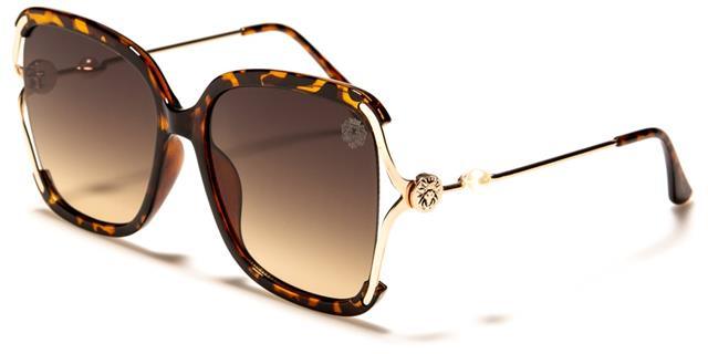 Designer Kleo Women's Hybird Large Butterfly Ladies Sunglasses UV400 Tortoise Gold Brown Gradient Kleo lh-p4022e