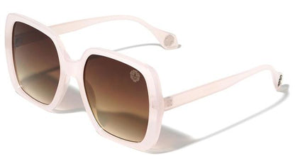 Large Square Women's Sunglasses Pink Tint Brown Gradient Lens Kleo lh-p4032-lionhead-plastic--round-square-sunglasses-05