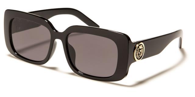 Kleo Women's large thick rim chunky frame Sunglasses UV400 Black Black Lens Kleo lh-p4048a