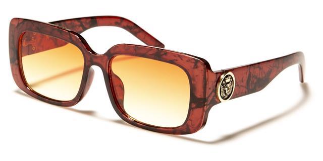 Kleo Women's large thick rim chunky frame Sunglasses UV400 Red Marble Gradient Kleo lh-p4048d