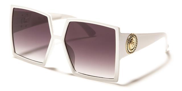 Kleo Women's Oversized Square Butterfly Shield Sunglasses UV400 White Smoke Gradient Kleo lh-p4050b