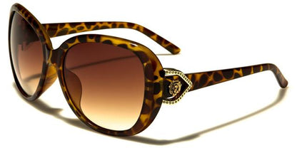 Oval Big Women's Kleo Butterfly Sunglasses Brown Tortoise Brown Lens Kleo lh4001c