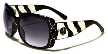 Womens Kleo Diamante Large Wrap Sunglasses BLACK KLEO lh5330rha