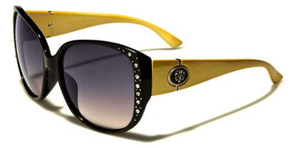 Designer Oversized Cat Eye Sunglasses for women BLACK & YELLOW Kleo lh5332rhd