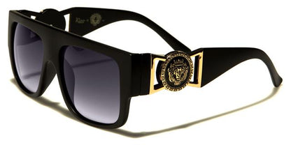 Kleo Designer Flat Top Classic Style Sunglasses MATT BLACK & SMOKE Kleo lh5352b