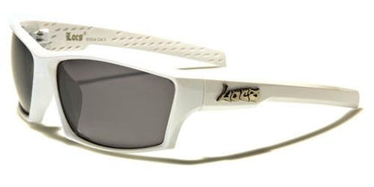 Designer Locs Black Mirrored wrap Around Sports Sunglasses for Men White Smoke Lens Locs Shades loc91034whta