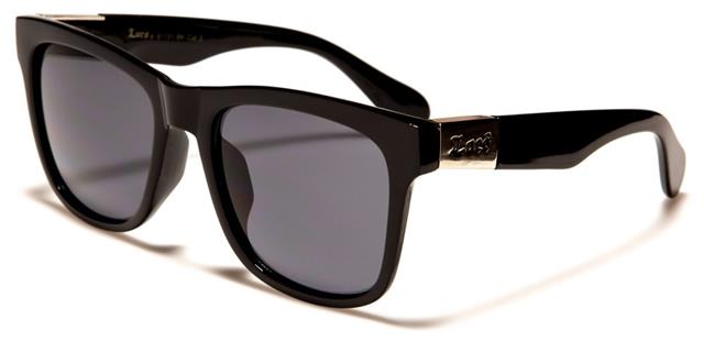 Designer Locs Black Classic Mirrored Sunglasses for Men Gloss Black Smoke Lens Locs Shades loc91131-bka