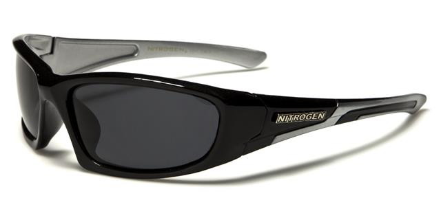 Nitrogen Fishing Sports Polarized Sunglasses Unisex Black/Silver/Smoke Lens Nitrogen nt7041pza