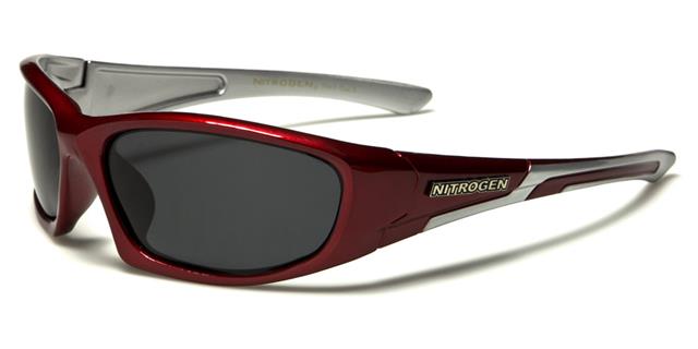 Nitrogen Fishing Sports Polarized Sunglasses Unisex Red/Silver/Smoke Lens Nitrogen nt7041pzb
