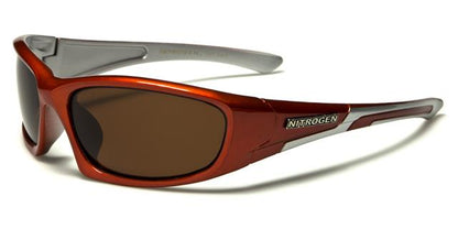 Nitrogen Fishing Sports Polarized Sunglasses Unisex Nitrogen nt7041pzc Orange Silver Brown Lens