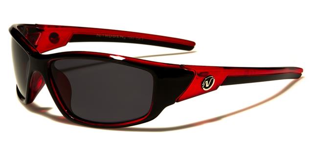 Polarised Fishing Nitrogen Wrap Around Mens Sunglasses with Polarized Lens Black/Red/Smoke Lens Nitrogen nt7043pzc