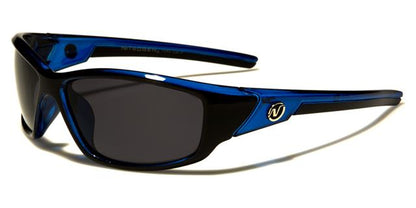 Polarised Fishing Nitrogen Wrap Around Mens Sunglasses with Polarized Lens Black/Royal Blue/Smoke Lens Nitrogen nt7043pzf