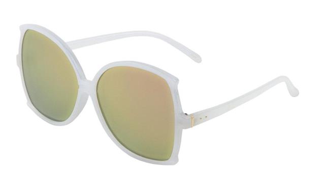 Quirky Oversized Butterfly Shield Sunglasses White Frost Pink & Yellow mirror Lens Unbranded p6241-plastic-butterfly-fashion-sunglasses-04