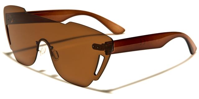 Clubbing Flat Shield Mirrored Ibiza Sunglasses for Men Women Brown Brown Lens Unbranded p6246-cmb