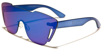 Clubbing Flat Shield Mirrored Ibiza Sunglasses for Men Women Unbranded p6246-cmd Blue Blue Mirror Lens