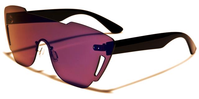 Clubbing Flat Shield Mirrored Ibiza Sunglasses for Men Women Black Hot Pink & Yellow Mirror Lens Unbranded p6246-cme