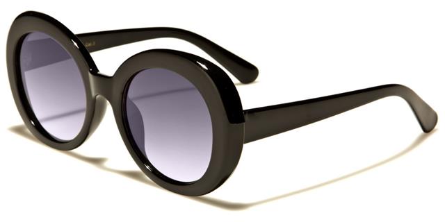 Designer Luxury Retro colour Block Women's Round Clout Sunglasses Black Smoke Gradient Lens Unbranded p6450a