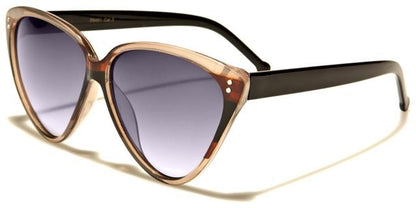Designer Luxury Retro colour Block Women's Cat Eye Sunglasses Clear Brown Black/Smoke Gradient Lens Unbranded p6451b