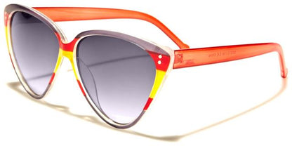 Designer Luxury Retro colour Block Women's Cat Eye Sunglasses Blue Red Yellow/Smoke Gradient Lens Unbranded p6451c