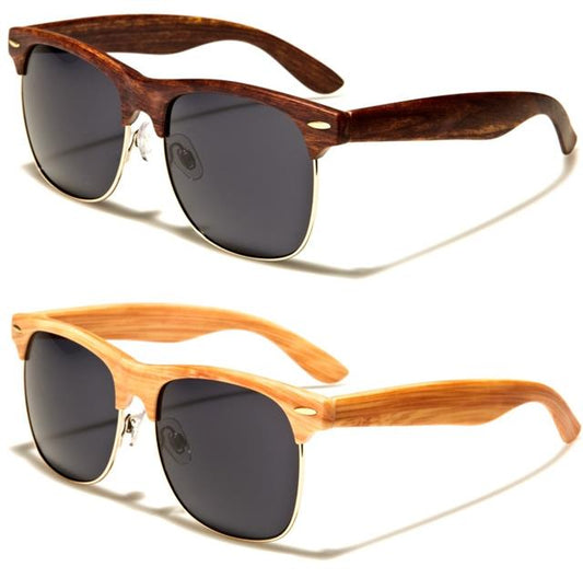 Faux wood look Half Rim Classic sunglasses Unbranded p9133-wd-sd