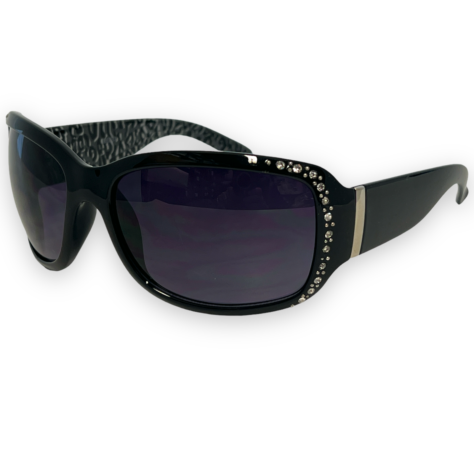 Women's Small Black Rhinestone Wrap Around Sunglasses Froya Collection photoroom_20230215_121942_6be91775-0ae7-4293-9420-6ea8306a4393 Black Leopard Smoke Pink Gradient Lens {{ color }}