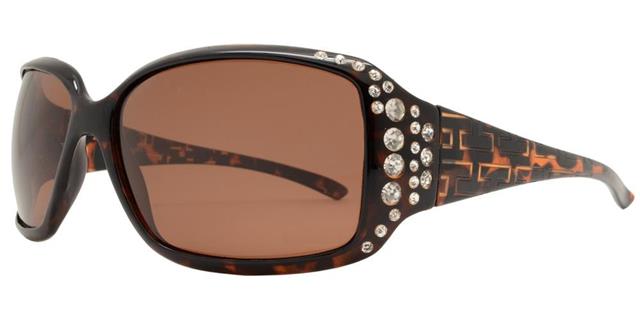 Womens Small Rhinestone Polarised Wrap Around Sunglasses Brown & Clear Brown Lens Unbranded pl-7420-bx-6_3a5fc40b-22e4-4afc-8b41-236daaa3cfbd