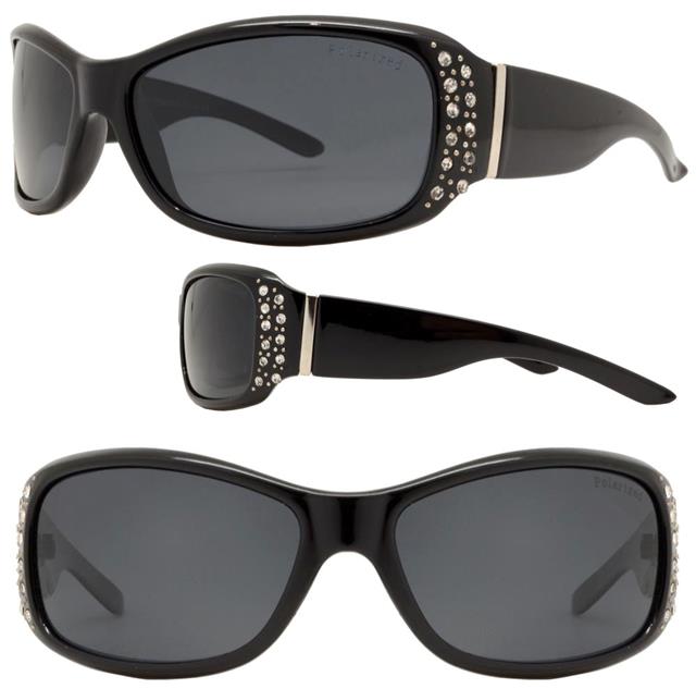 Womens Small Rhinestone Polarised Wrap Around Sunglasses Black Smoke Lens Unbranded pl-7808-bx1_982ed687-346b-42b6-bc4e-4f8f6b92bb5d