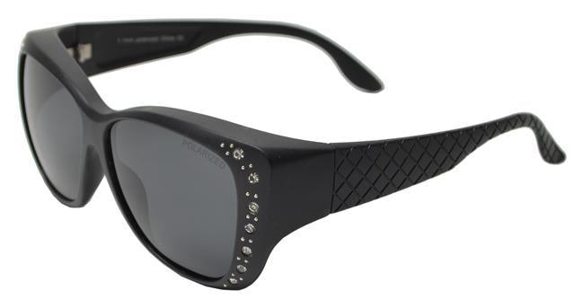 Women's Polarised Butterfly Fit Over Sunglasses Cover Over Glasses UV400 Matt Black Smoke Lens Unbranded pl7833bxd