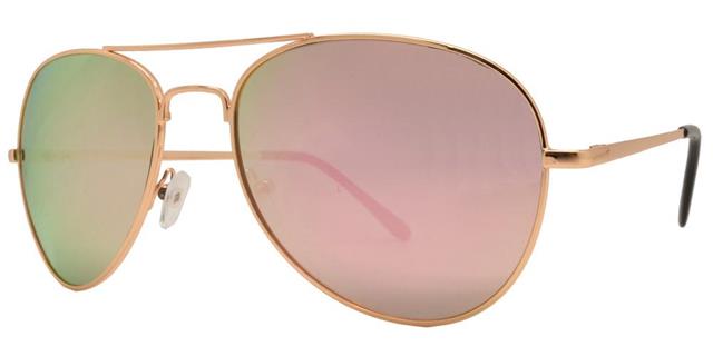 Designer Polarized Pilot Metal Mirrored Sunglasses Men's Women's Gold Pink & Yellow Mirror Lens Unbranded pl9090rvb