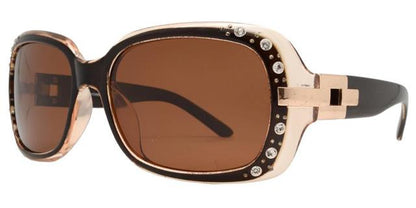 Womens Rhinestone Polarised Sunglasses Small Wrap Around Black Shades for Ladies Brown & Clear Gold Brown Lens Unbranded pl_7585_bx_-_3_fe6801c1-a136-4ea4-bed8-d90946768fa3